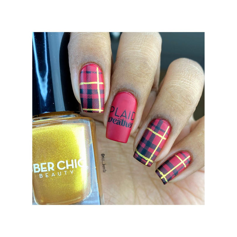 UberChic Beauty Pretty In Plaid-04 Stamping Plate