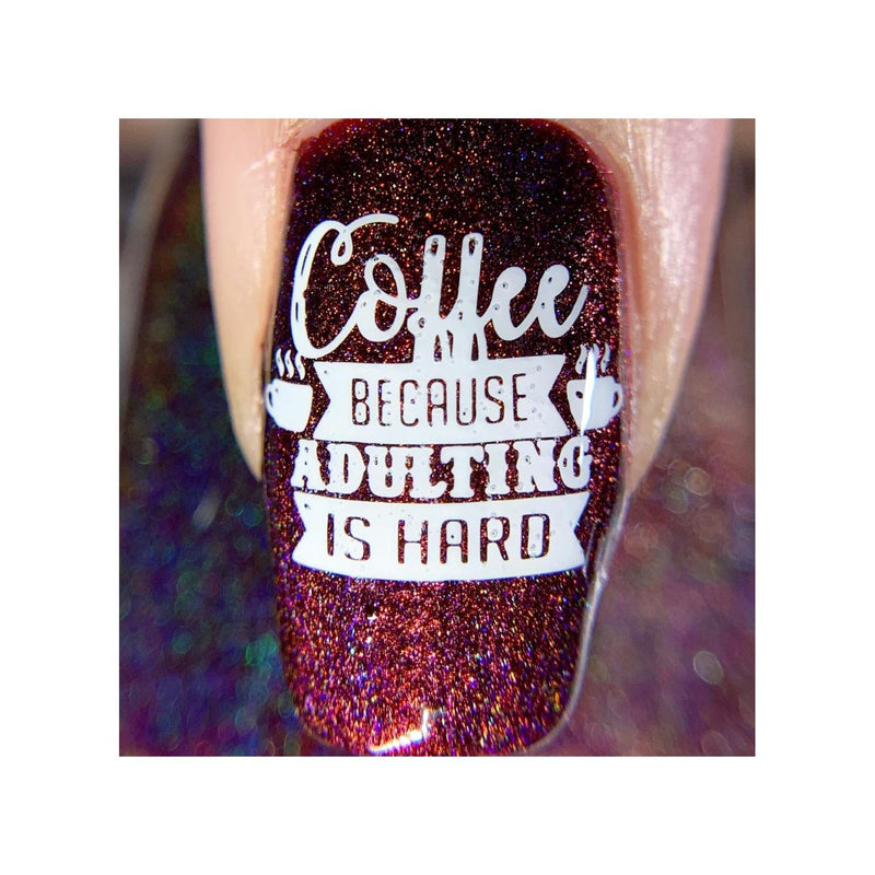 UberChic Beauty Better With Coffee Stamping Plate