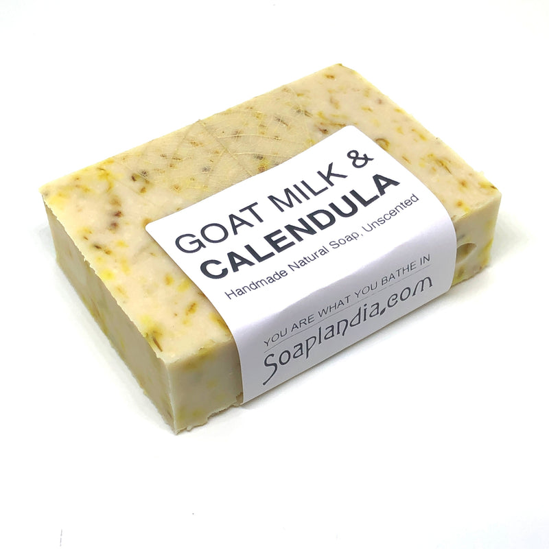 Soaplandia Soap Store Goat Milk & Calendula Tea Soap, Unscented Bar Soap