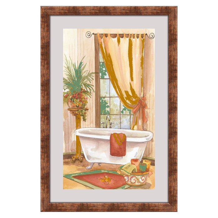 Shopbobbys Premius Floating Glass Bathroom Clawfoot Tub Wall Art, Bright, 18X11.5 Inches