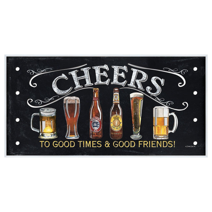 Shopbobbys Premius Good Times Panel With Mirror Cut-Outs, Cheers, 23.75X12 Inches