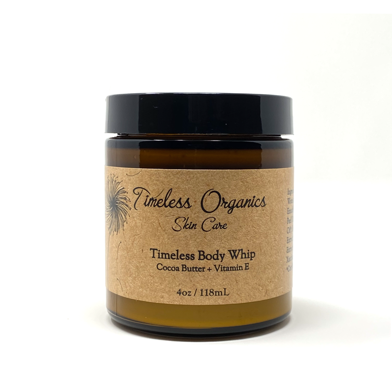 Timeless Organics Skin Care Body Whip - Cocoa Butter + Vitamin E Lotion