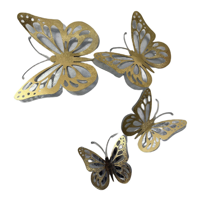 Connect Double Twirling Butterfly Metal Wall Decor, 19x28 Inches