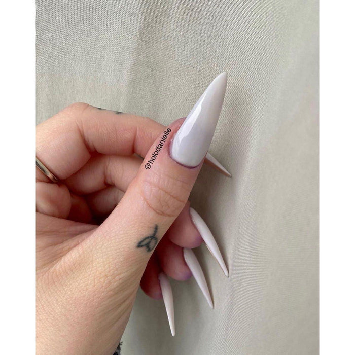 Twinkled T - Gel Extension Tips - Stiletto ♥︎ Cream ♥︎ Long