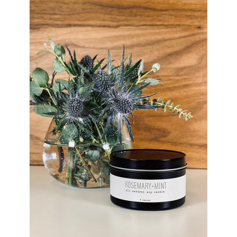 handmade. la conner Tin Candle - Rosemary + Mint Tin Candle