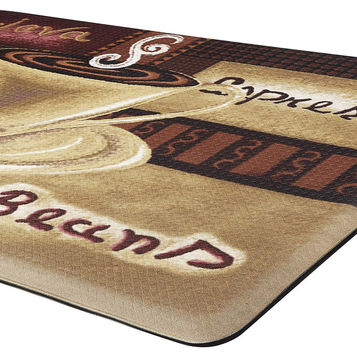 Achim Coffee Decorative Anti-Fatigue Floor Mat, Brown, 18x30 Inches