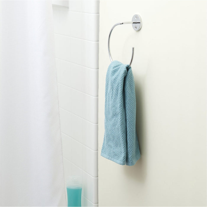 Shopbobbys Premius Chelsea Metal Wall Mounted Bathroom Towel Ring