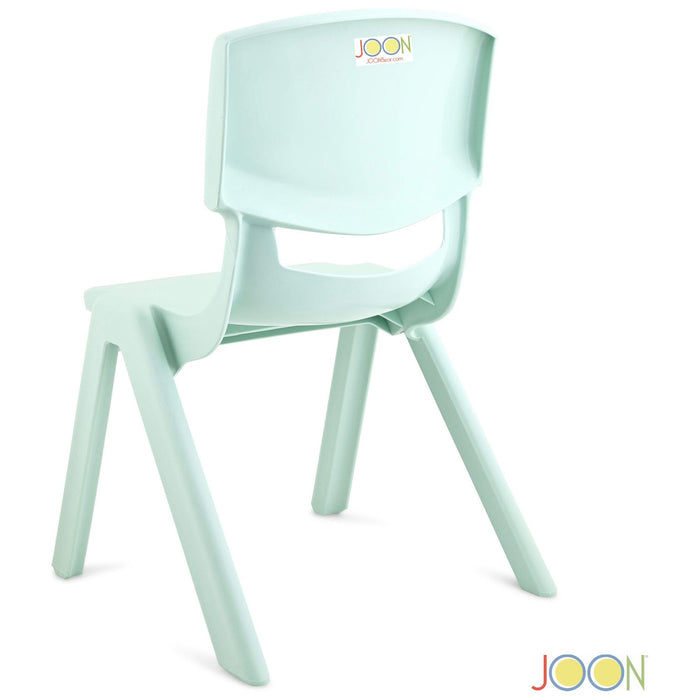 Shopbobbys Joon Stackable Plastic Kids Learning Chairs, Mint Green, 20.5X12.75X11 Inches, 2-Pack (Pack Of 2)