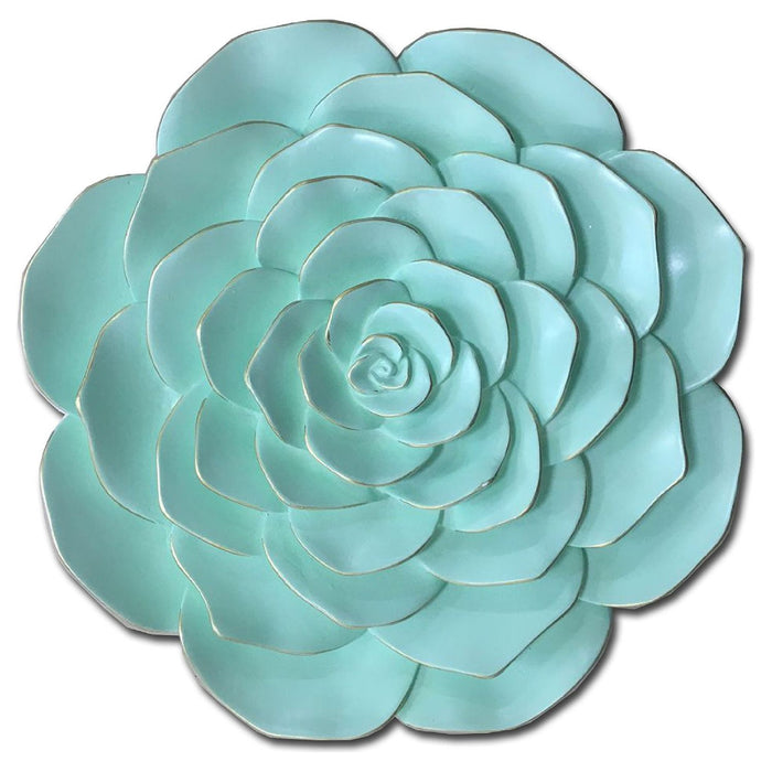 Shopbobbys Premius Resin Pastel Floral Wall Decor, Mint, 12 Inches