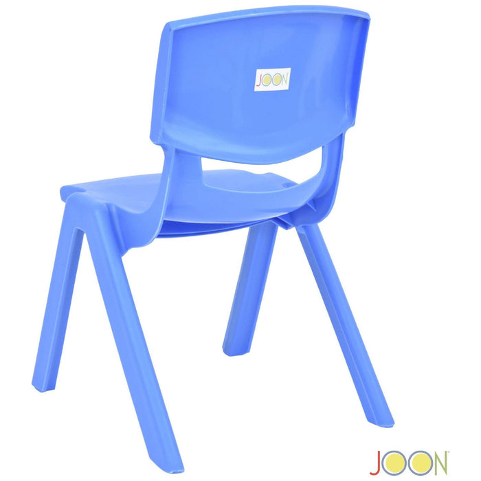 Shopbobbys Joon Stackable Plastic Kids Learning Chairs, Blue, 20.5X12.75X11 Inches, 2-Pack (Pack Of 2)