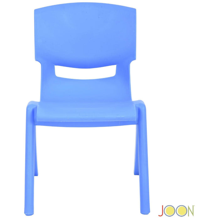 Shopbobbys Joon Stackable Plastic Kids Learning Chairs, Blue, 20.5X12.75X11 Inches, 2-Pack (Pack Of 2)