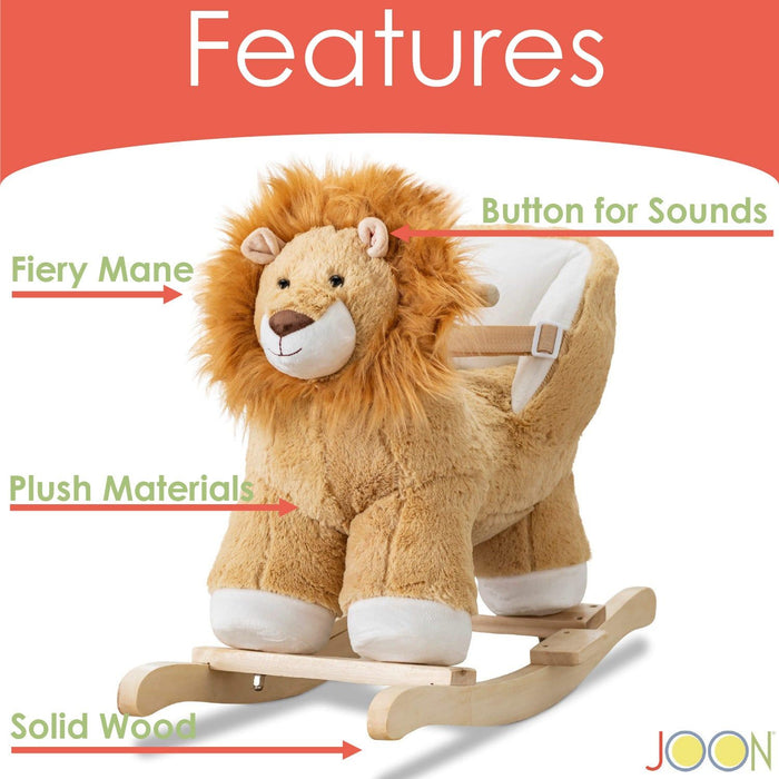 Shopbobbys Joon Roary Ride-On Chair Lion Rocking Horse With Sound Effects, Tan