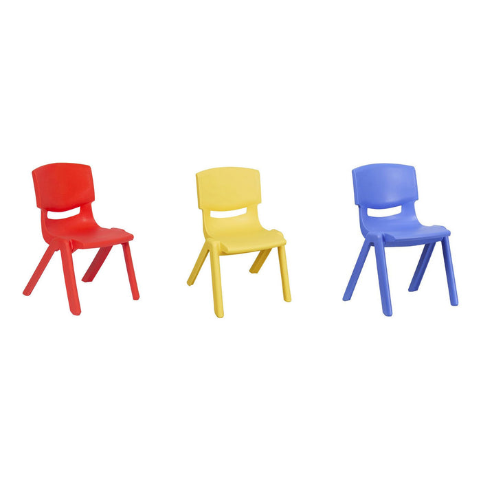 Shopbobbys Joon Stackable Plastic Kids Learning Chairs, Muti-Color Set, 20.5X12.75X11 Inches