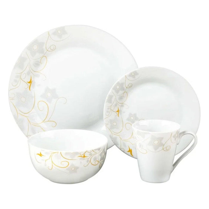 Shopbobbys Premius 16 Piece Ceramic Dinner Set, Heat Resistant Porcelain