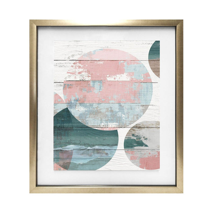 Shopbobbys Premius Simple Move Abstract Floating Wall Art, Pink-Blue, 17X21 Inches