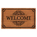 Achim Welcome Printed Coir Doormat, Brown-Black, 18x30 Inches