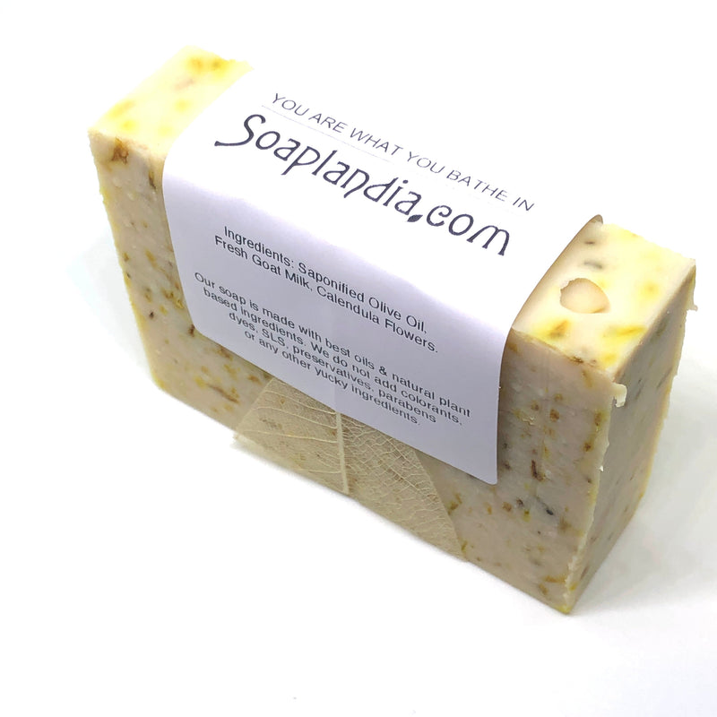 Soaplandia Soap Store Goat Milk & Calendula Tea Soap, Unscented Bar Soap