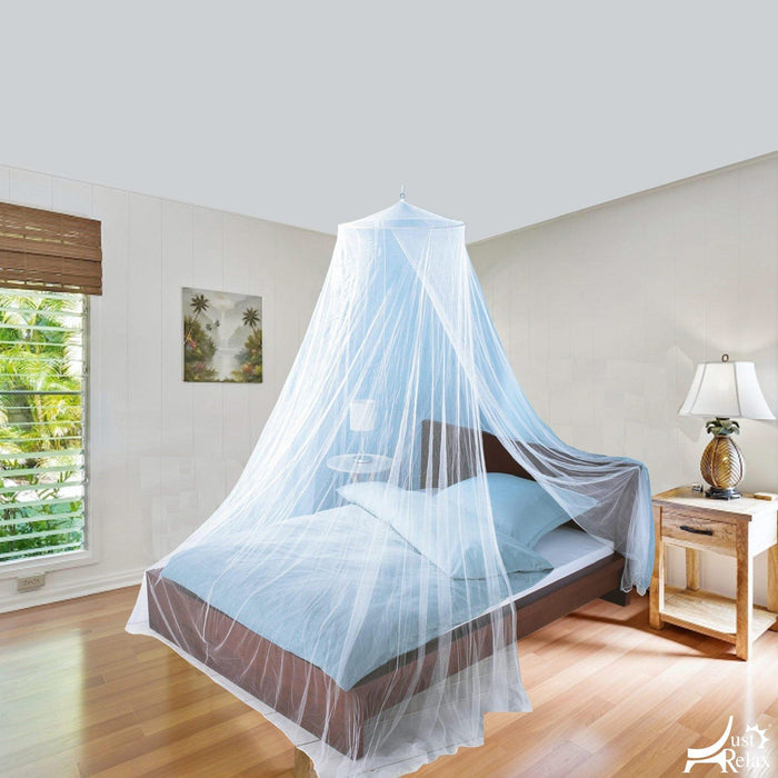 Shopbobbys Just Relax Elegant Mosquito Net Bed Canopy Set, White, Twin-Full