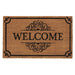 Achim Welcome Printed Coir Doormat, Brown-Black, 18x30 Inches