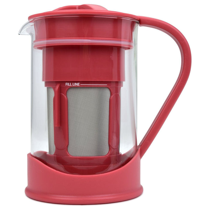 Shopbobbys Spigo Cold Brew Coffee Maker With Borosilicate Glass Pitcher, Red, 1 Liter, 8X5 Inches