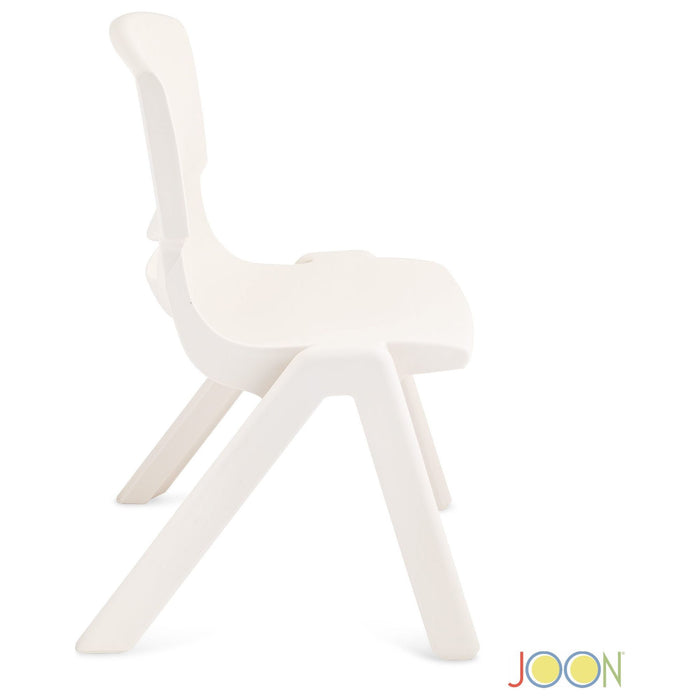 Shopbobbys Joon Stackable Plastic Kids Learning Chairs, Ivory, 20.5X12.75X11 Inches, 2-Pack (Pack Of 2)