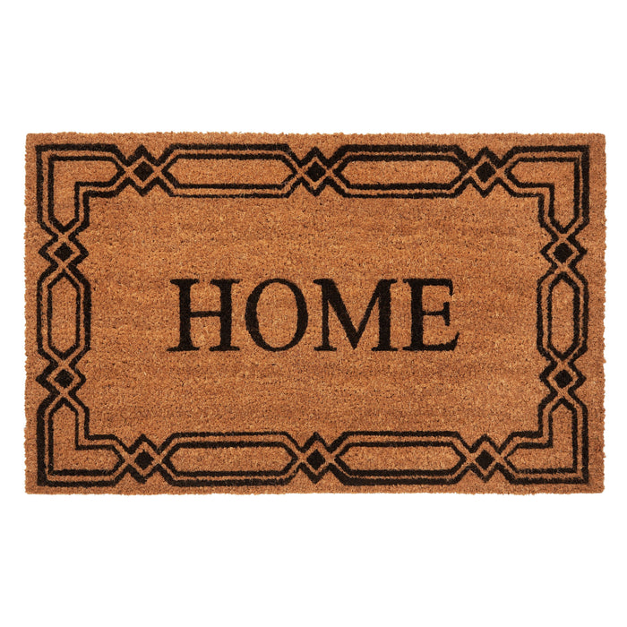 Achim Home Printed Coir Doormat, Brown-Black, 18x30 Inches