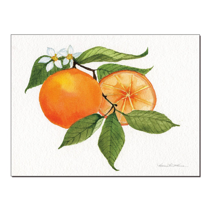 Shopbobbys Premius Orange Citrus Garden On Wood Plaque, 12X16 Inches