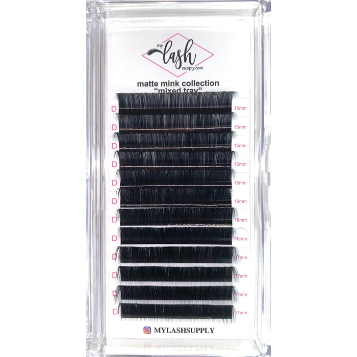 My Lash Supply - My Lash Supply - Matte Mink Collection "Mixed Trays" D Curl 0.03 | 0.05