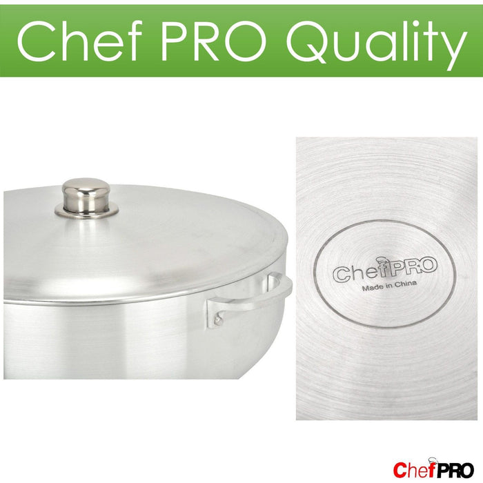 Shopbobbys Chef Pro Commercial Grade Aluminum Caldero Stock Pot, 5.1 Quarts