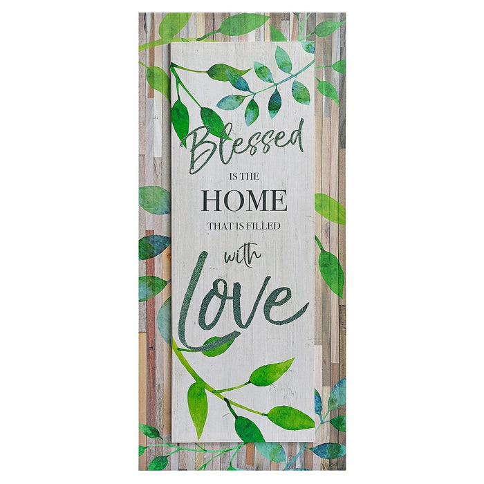 Shopbobbys Premius Blessed Is The Home That Is Filled With Love Wall Art, 18X42 Inches