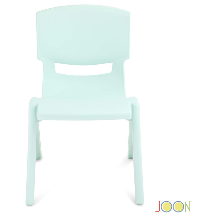 Shopbobbys Joon Stackable Plastic Kids Learning Chairs, Mint Green, 20.5X12.75X11 Inches, 2-Pack (Pack Of 2)