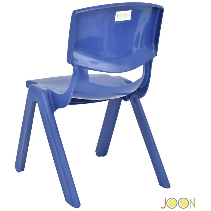 Shopbobbys Joon Stackable Plastic Kids Learning Chairs, Dark Blue, 20.5X12.75X11 Inches, 2-Pack (Pack Of 2)