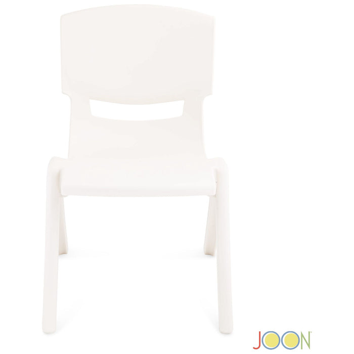 Shopbobbys Joon Stackable Plastic Kids Learning Chairs, Ivory, 20.5X12.75X11 Inches, 2-Pack (Pack Of 2)