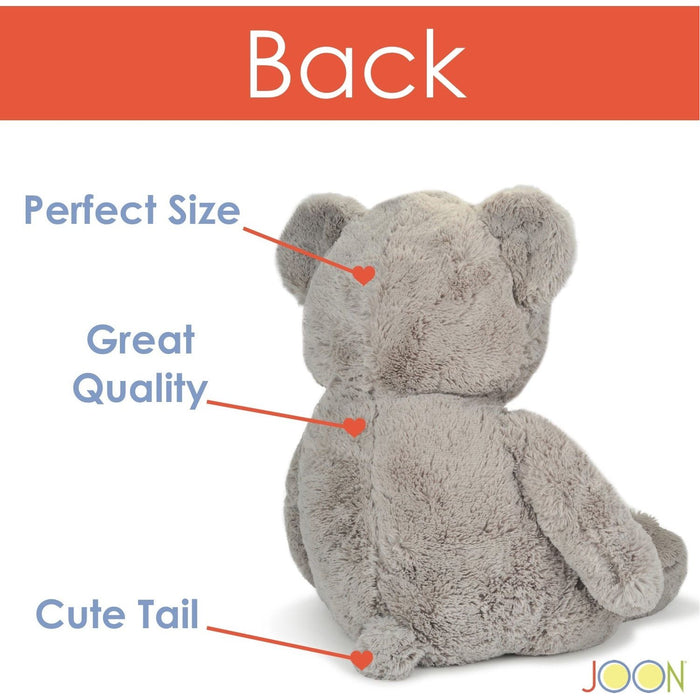 Shopbobbys Joon Huge Teddy Bear With Ribbon, Light Gray