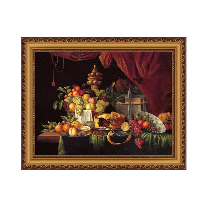 Shopbobbys Premius Fruit And Cake Still Life Wall Art, 24X30 Inches