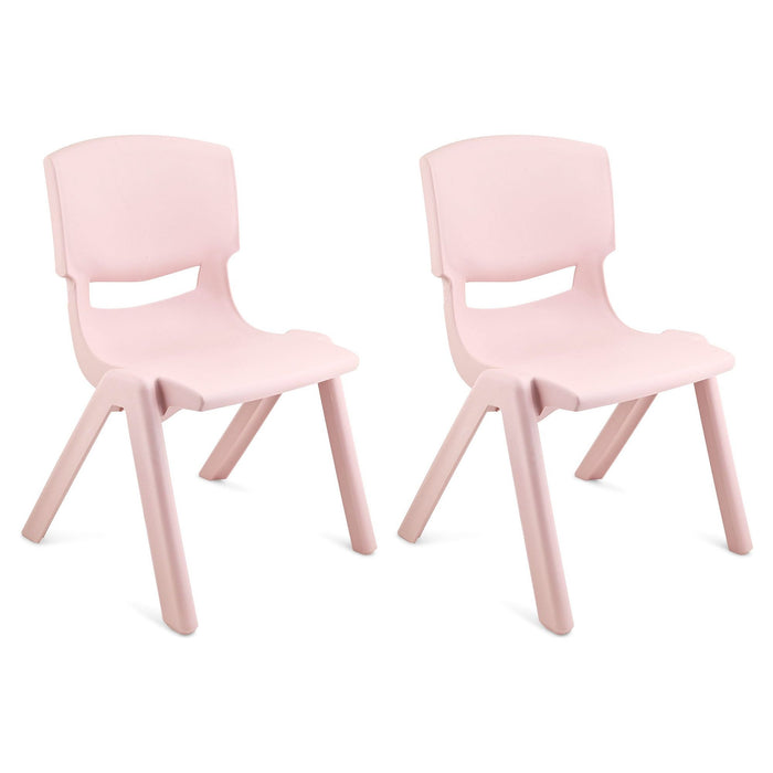 Shopbobbys Joon Stackable Plastic Kids Learning Chairs, Blush, 20.5X12.75X11 Inches, 2-Pack (Pack Of 2)