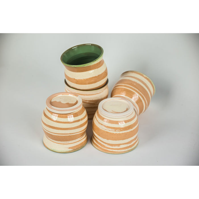 Rodak Ceramics - Marbled & Green Brush Mug