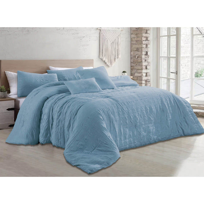 Shopbobbys Astrid 5 Piece Crinkled Fabric Comforter Set