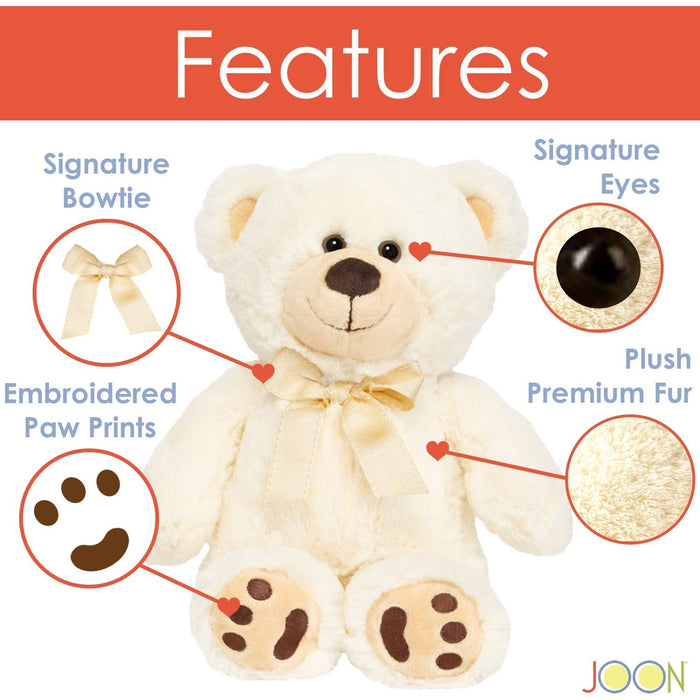 Shopbobbys Joon Mini Teddy Bear, Cream, 13 Inches