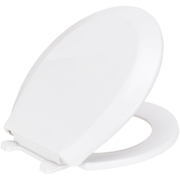 Shopbobbys Premius Slow Close Beveled Plastic Toilet Seat, Standard Round, 17 Inches