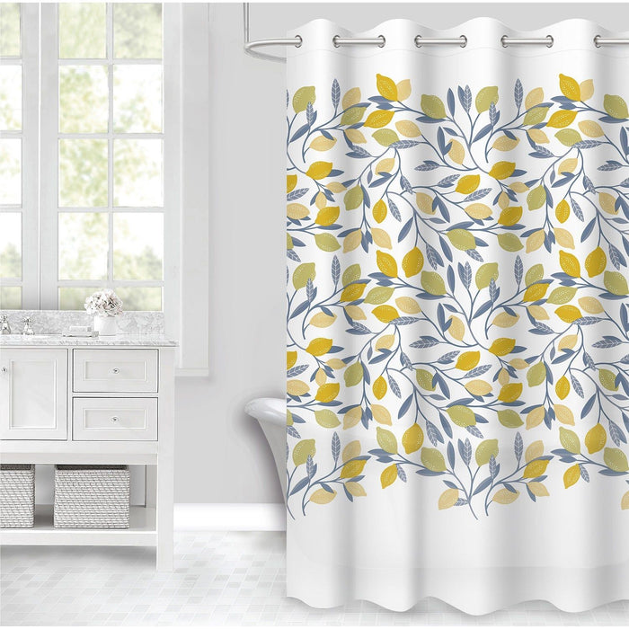 Shopbobbys Premius Peva Grommet Shower Curtain, Yellow Lemons, 70X72 Inches