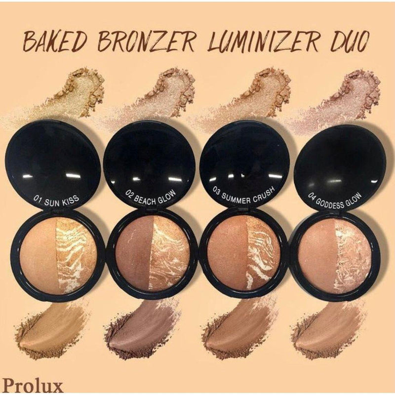 Prolux Cosmetics Baked Bronzer Luminizer Duo
