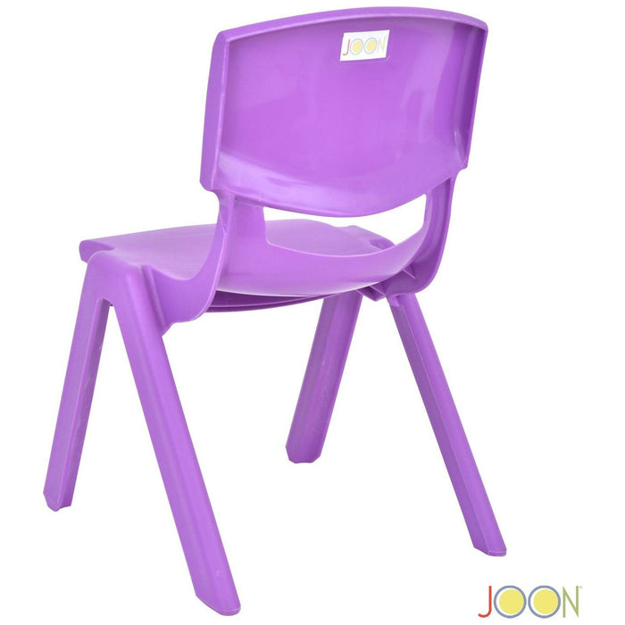 Shopbobbys Joon Stackable Plastic Kids Learning Chairs, Purple, 20.5X12.75X11 Inches, 2-Pack (Pack Of 2)