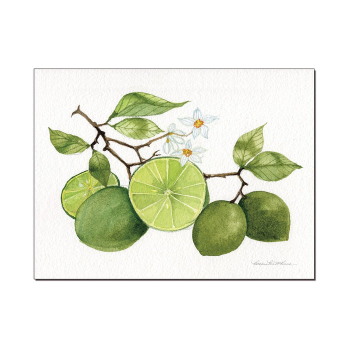 Shopbobbys Premius Lime Citrus Garden On Wood Plaque, 12X16 Inches