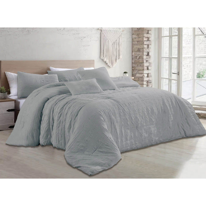 Shopbobbys Astrid 5 Piece Crinkled Fabric Comforter Set