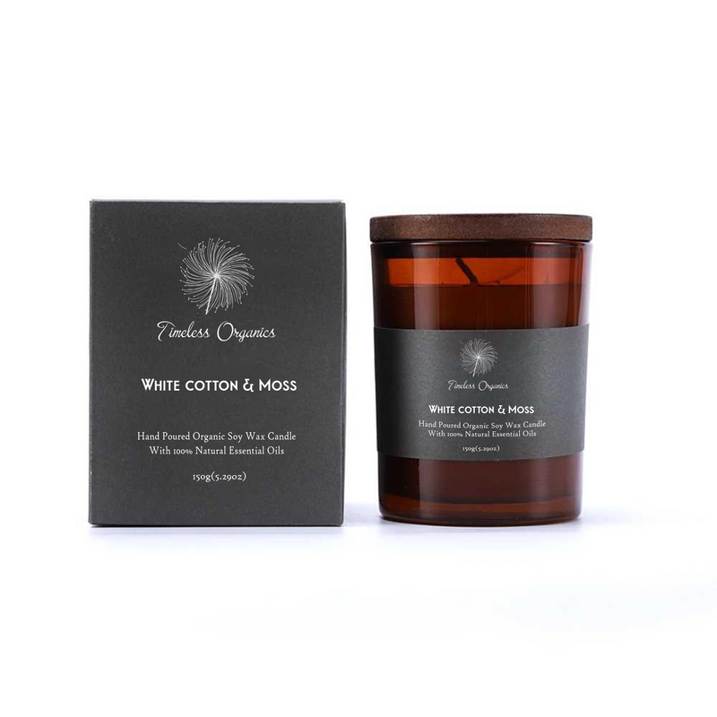 Timeless Organics Skin Care Timeless Candle - White Moss + Cotton