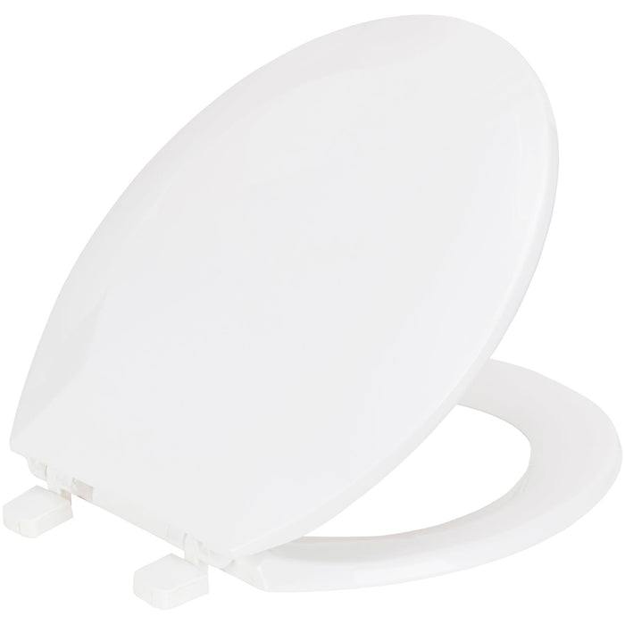 Shopbobbys Premius Beveled Plastic Toilet Seat, Standard Round, 17 Inches