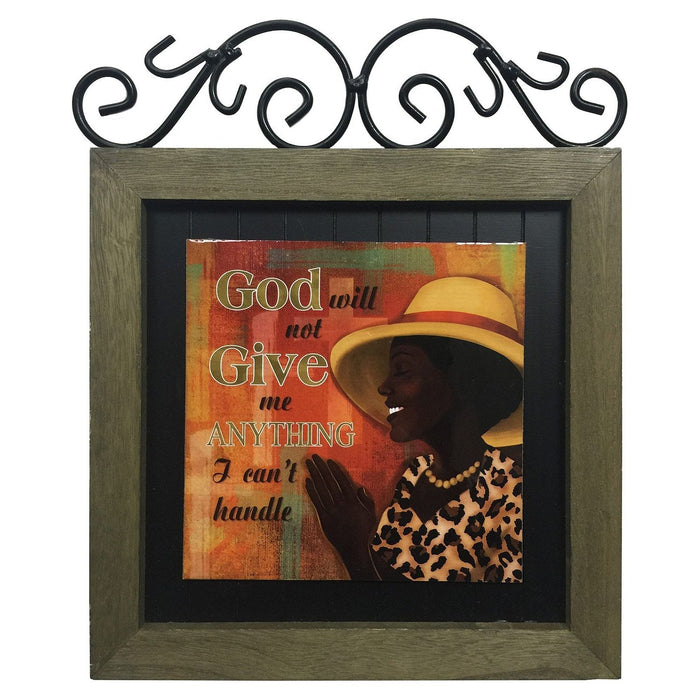 Shopbobbys Premius Women Of Faith Metal Plaque, Give Me Anything, 12X14 Inches