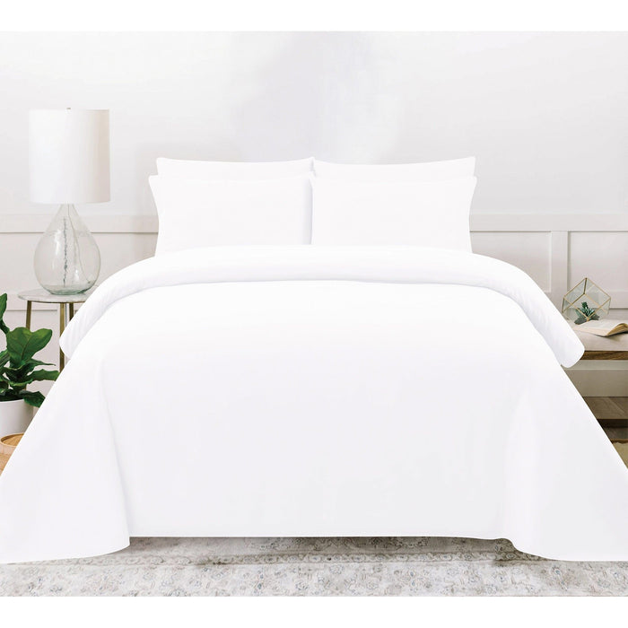 PREMIUS 4-6 Piece Solid Microfiber Wrinkle-Free Sheet Set