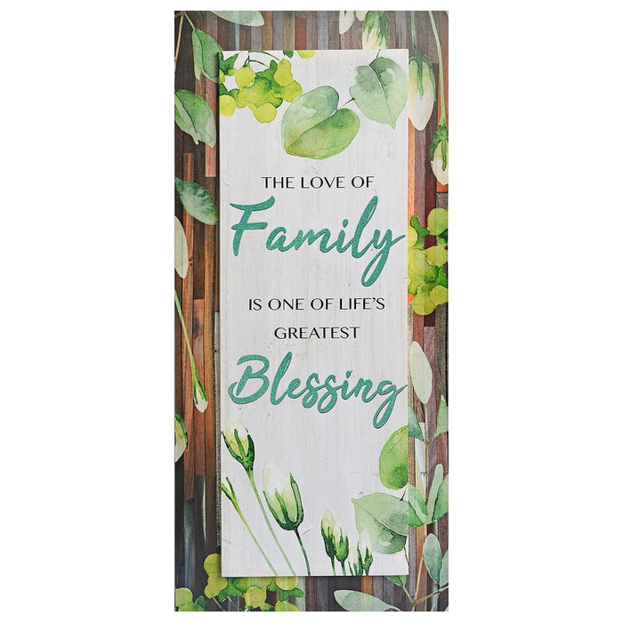 Shopbobbys Premius The Love Of Family Is One Of Life�S Greatest Blessing Wall Art, 18X42 Inches